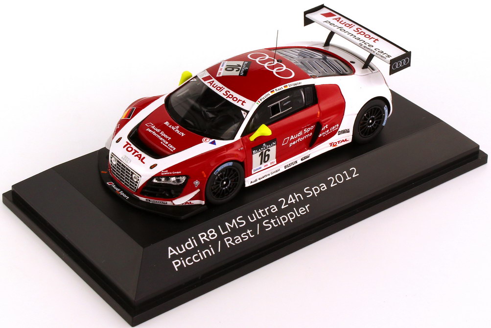 1:43 Audi R8 LMS 24h Spa 2012 "Audi Sport performance cars" Nr.16, Piccini / Rast / Stippler (Audi) 