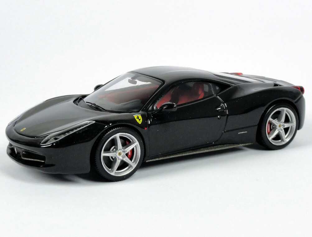 Nero Daytona (Black Metallic) 2010 Ferrari 458 Italia with Blu Scuro