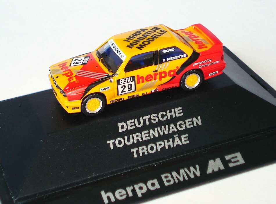 1:87 BMW M3 (E30) DTT 1992 "Herpa Miniatur Modelle" Nr.29, Neumeister (oV)