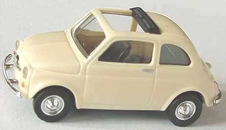 Fiat 500 F hellelfenbein, Dach offen
