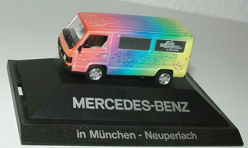 1:87 Mercedes-Benz 100D Bus "Der Tropfen/Regenbogen, Mercedes-Benz in Mnchen Neuperlach" (MB) (oV)