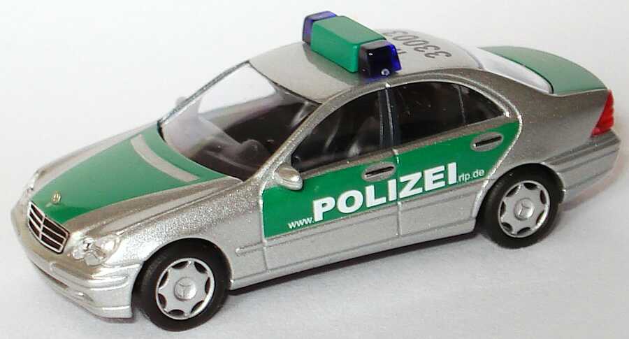 Foto 1:87
 Mercedes-Benz C-Klasse (W203) Polizei Rheinland-Pfalz "www.polizei.rlp.de, MZ 33003" - Busch