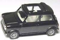 Austin Mini Cooper mit Rolldach (offen) schwarz