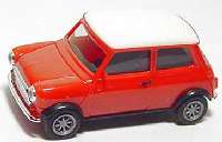 Austin Mini Cooper rot, Dach wei�