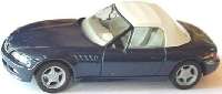 BMW Z3 dunkelblau, Softtop hellgrau