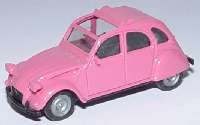 Citroen 2 CV 6 Rolldach offen pink