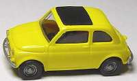 Fiat 500 F gelb, Dach geschlossen