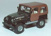 Jeep CJ-7 schwarz, Verdeck braun "Laredo"