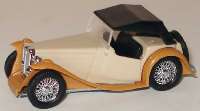 MG Midget TC beige/caramelbraun mit Verdeck