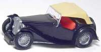 MG Midget TC schwarz mit Verdeck beige