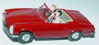 Mercedes-Benz 280SL dunkelrot mit Insassen