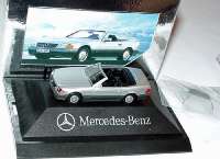 Mercedes-Benz 500SL silbermet. "Faszination en miniature" (in Chromkarton) (MB)