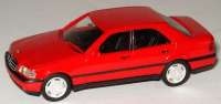 Mercedes-Benz C 220 rot, silberne Felgen