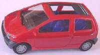 Renault Twingo mit Faltdach offen kirschrot