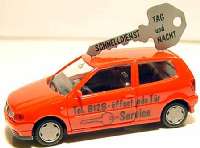 VW Polo 2t�rig "Schl�ssel-Service" rot