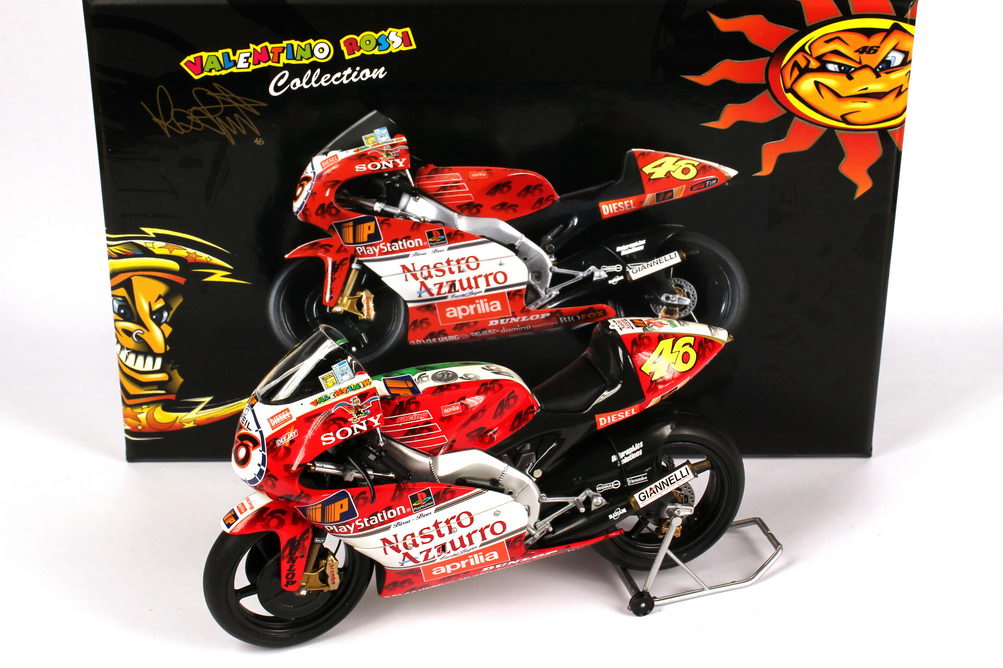 Foto 1:12 Aprilia 250 ccm GP Imola 1999 Nastro Azzurro Nr.46, Valentino Rossi Minichamps 122990096