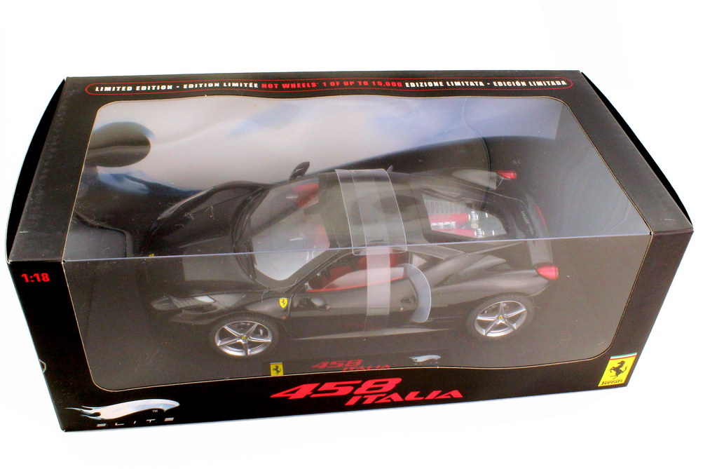 Foto 1:18 Ferrari 458 Italia nero daytona schwarz - Elite P9895