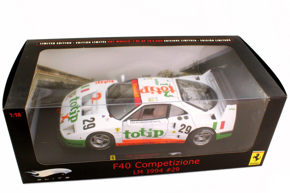 Foto 1:18 Ferrari F40 Competizione 24h von Le Mans 1994 Strandell Obermaier Racing totip Nr.29 Olofsson Angelastri Della Noce - Elite P9921