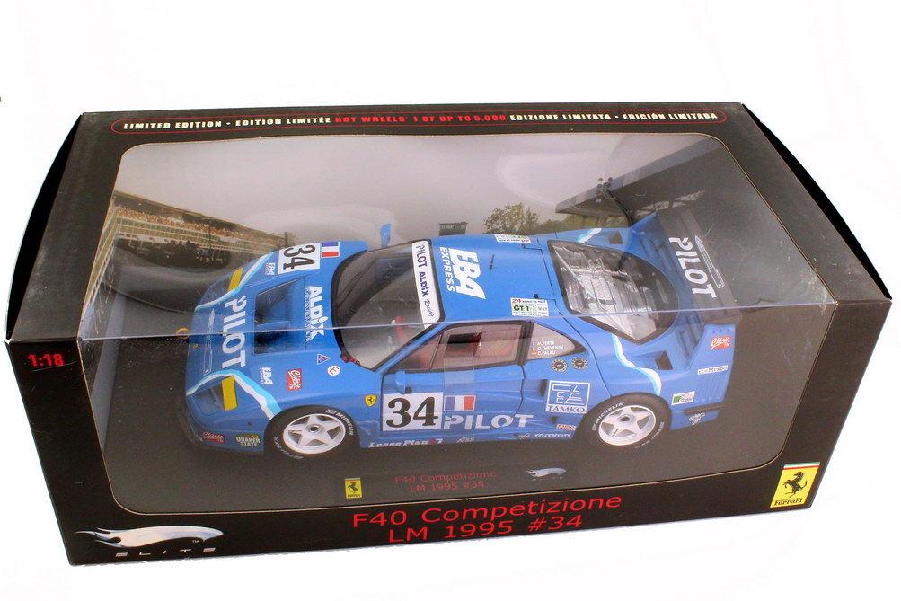 Foto 1:18 Ferrari F40 LM 24h von Le Mans 1995 Pilot Aldix Racing Nr.34 Ferté Thévenin Palau - Elite N2071