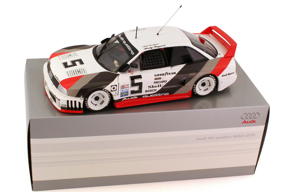 Foto 1:18 Audi 90 quattro IMSA GTO 1989 Nr.5, Haywood / Goodyear Werbemodell Minichamps 5031200105