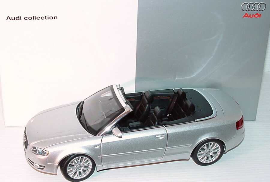 Foto 1:18 Audi A4 Cabrio (B6) Facelift 2005 lichtsilber-met. Werbemodell Norev 5010504315