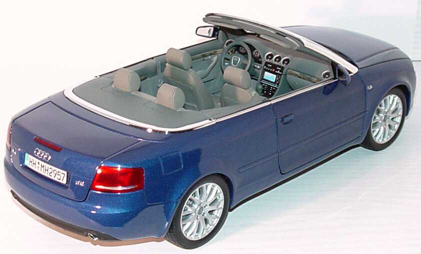 Foto 1:18 Audi A4 Cabrio (B6) Facelift 2005 mauritiusblau-met. Werbemodell Norev 5010504325