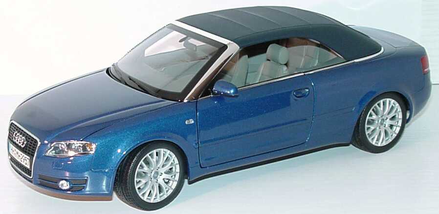 Foto 1:18 Audi A4 Cabrio (B6) Facelift 2005 mauritiusblau-met. Werbemodell Norev 5010504325