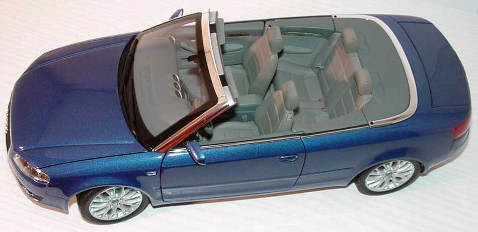 Foto 1:18 Audi A4 Cabrio (B6) Facelift 2005 mauritiusblau-met. Werbemodell Norev 5010504325