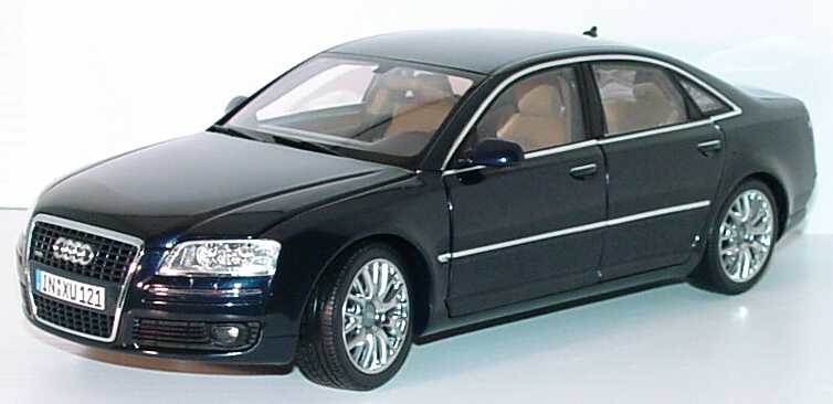 Foto 1:18 Audi A8 4.2 TDI Facelift 2005 nachtblau-met. Werbemodell Kyosho 5010508125