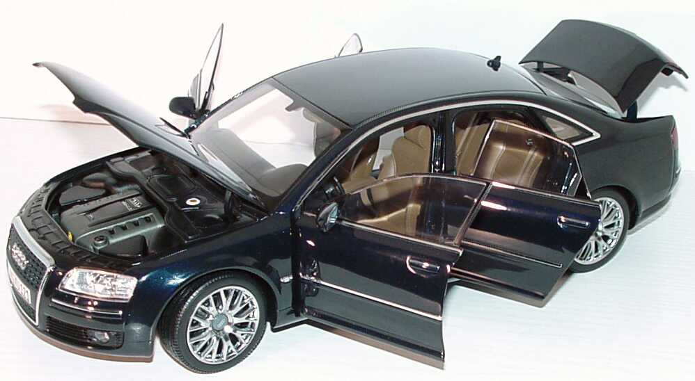 Foto 1:18 Audi A8 4.2 TDI Facelift 2005 nachtblau-met. Werbemodell Kyosho 5010508125