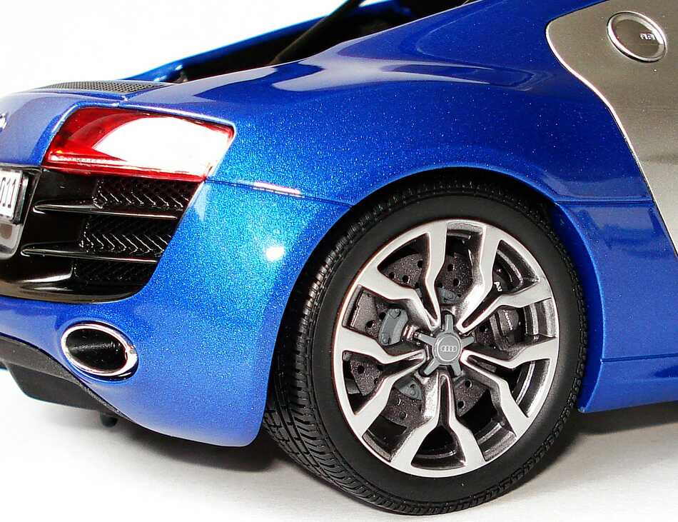 Foto 1:18 Audi R8 5.2 FSI quattro V10 sepangblau-met. Werbemodell Kyosho 5010918415