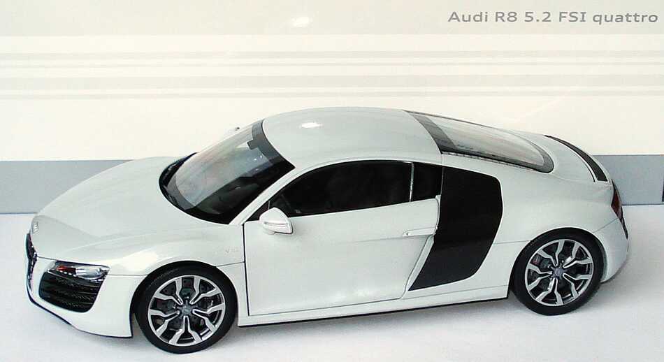 Foto 1:18 Audi R8 5.2 FSI quattro V10 suzukagrau-met. Werbemodell Kyosho 5010918425