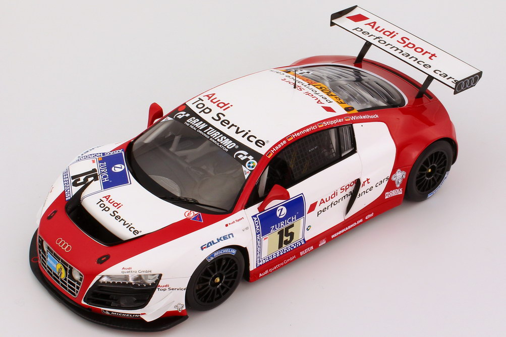 Foto 1:18 Audi R8 LMS 24 Stundenrennen Nürburgring 2011 Phoenix, Audi Sport Nr.15, Stippler / Hennerici / Haase / Winkelhock Werbemodell Spark 5021118425