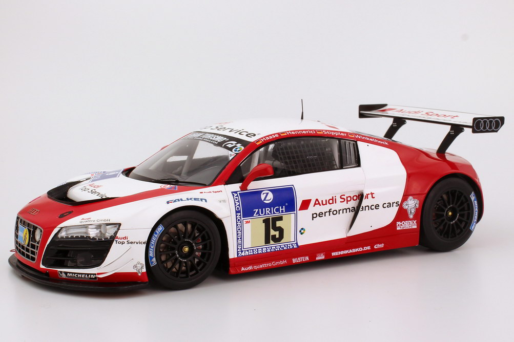 Foto 1:18 Audi R8 LMS 24 Stundenrennen Nürburgring 2011 Phoenix, Audi Sport Nr.15, Stippler / Hennerici / Haase / Winkelhock Werbemodell Spark 5021118425