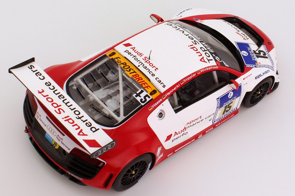 Foto 1:18 Audi R8 LMS 24 Stundenrennen Nürburgring 2011 Phoenix, Audi Sport Nr.15, Stippler / Hennerici / Haase / Winkelhock Werbemodell Spark 5021118425