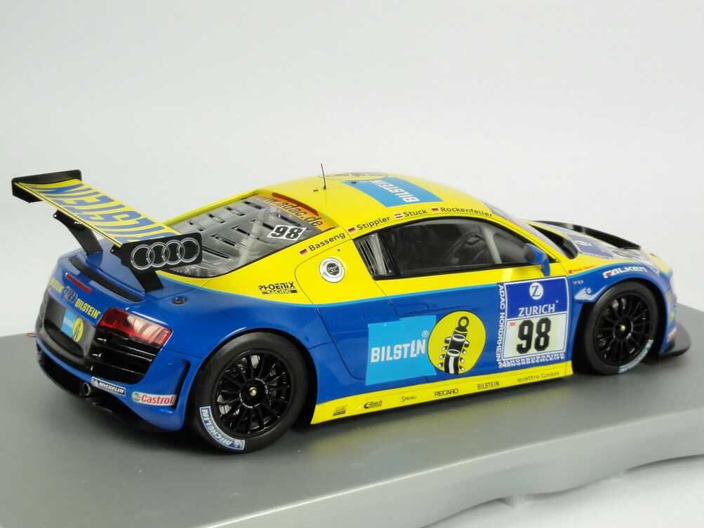 Foto 1:18 Audi R8 LMS 24 Stundenrennen Nürburgring 2010 Phoenix Racing, Bilstein Nr.98 Basseng / Rockenfeller / Stippler / Stuck Werbemodell Spark 5021018425