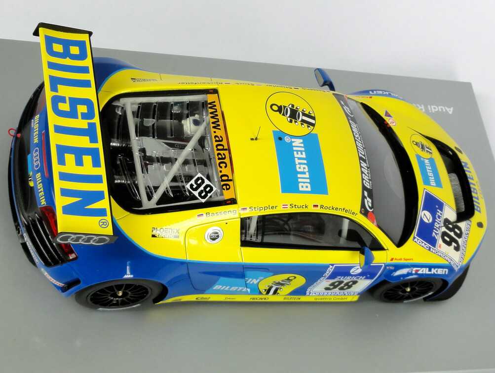 Foto 1:18 Audi R8 LMS 24 Stundenrennen Nürburgring 2010 Phoenix Racing, Bilstein Nr.98 Basseng / Rockenfeller / Stippler / Stuck Werbemodell Spark 5021018425