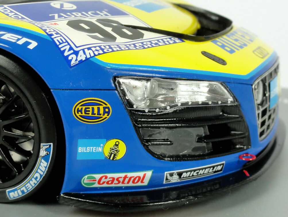 Foto 1:18 Audi R8 LMS 24 Stundenrennen Nürburgring 2010 Phoenix Racing, Bilstein Nr.98 Basseng / Rockenfeller / Stippler / Stuck Werbemodell Spark 5021018425