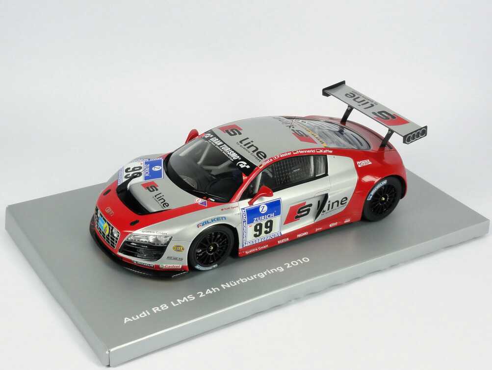 Foto 1:18 Audi R8 LMS 24 Stundenrennen Nürburgring 2010 Phoenix Racing, S line Nr.99 Biela / Fässler / Hennerici / Kaffer Werbemodell Spark 5021018415