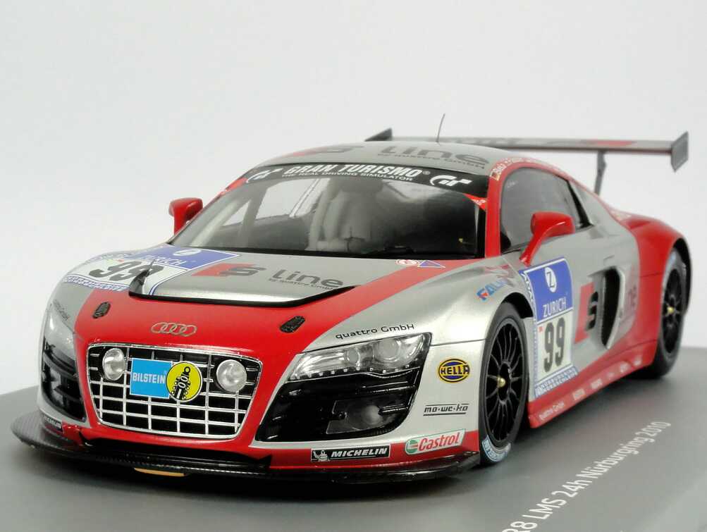 Foto 1:18 Audi R8 LMS 24 Stundenrennen Nürburgring 2010 Phoenix Racing, S line Nr.99 Biela / Fässler / Hennerici / Kaffer Werbemodell Spark 5021018415
