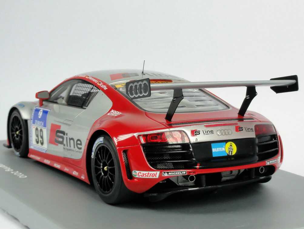 Foto 1:18 Audi R8 LMS 24 Stundenrennen Nürburgring 2010 Phoenix Racing, S line Nr.99 Biela / Fässler / Hennerici / Kaffer Werbemodell Spark 5021018415
