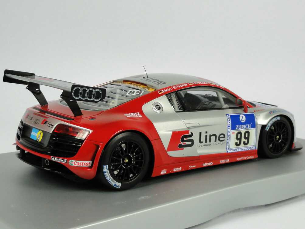 Foto 1:18 Audi R8 LMS 24 Stundenrennen Nürburgring 2010 Phoenix Racing, S line Nr.99 Biela / Fässler / Hennerici / Kaffer Werbemodell Spark 5021018415