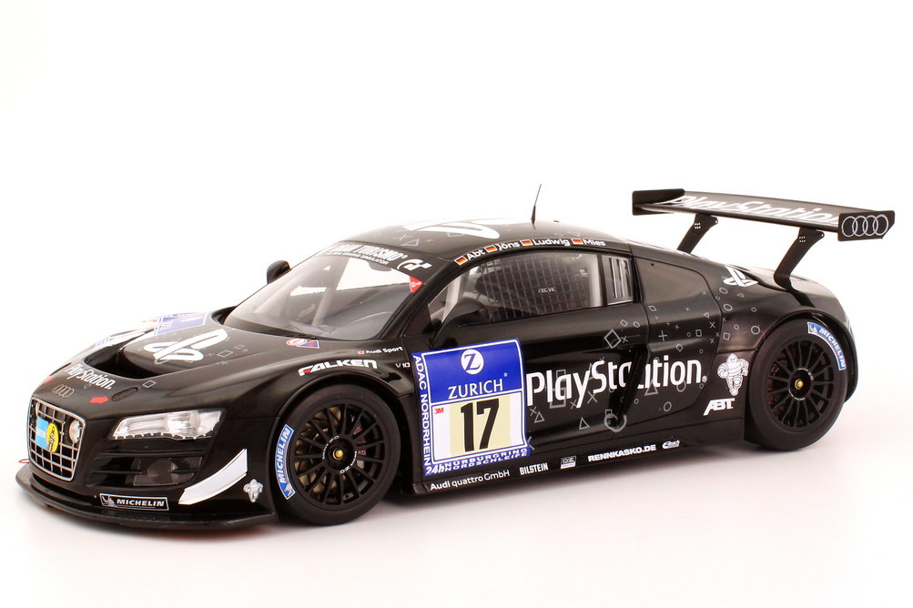 Foto 1:18 Audi R8 LMS 24 Stundenrennen Nürburgring 2011 Abt, Playstation Nr.17, Ludwig / Mies / Joens / Abt Werbemodell Spark 5021118445