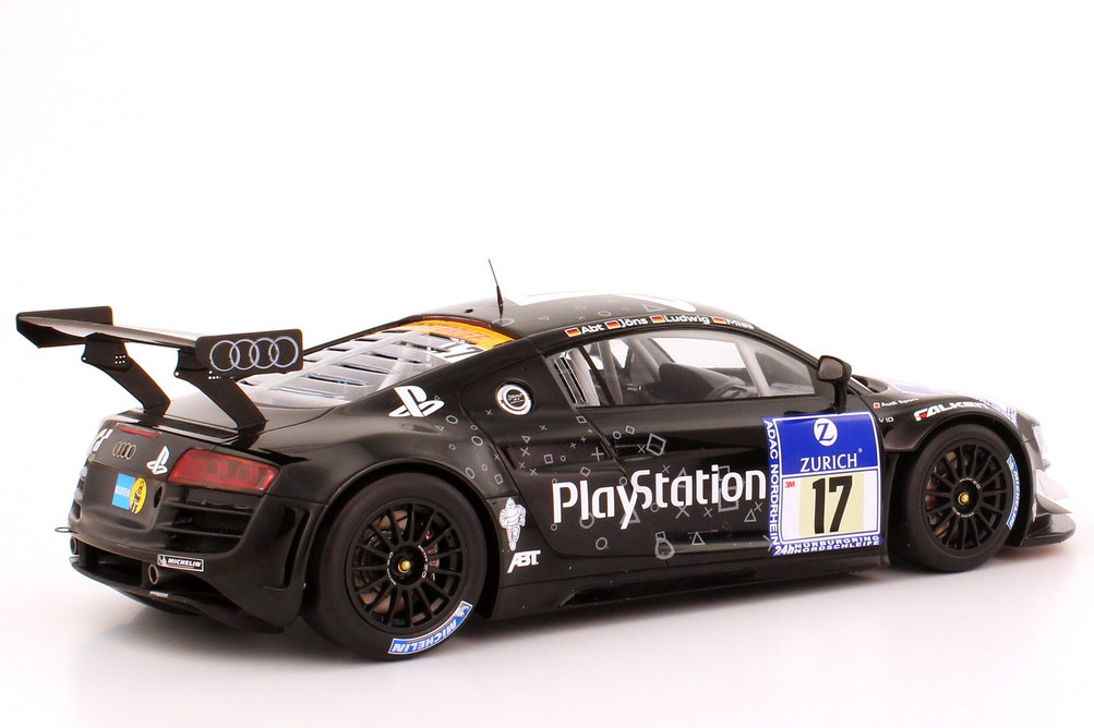 Foto 1:18 Audi R8 LMS 24 Stundenrennen Nürburgring 2011 Abt, Playstation Nr.17, Ludwig / Mies / Joens / Abt Werbemodell Spark 5021118445