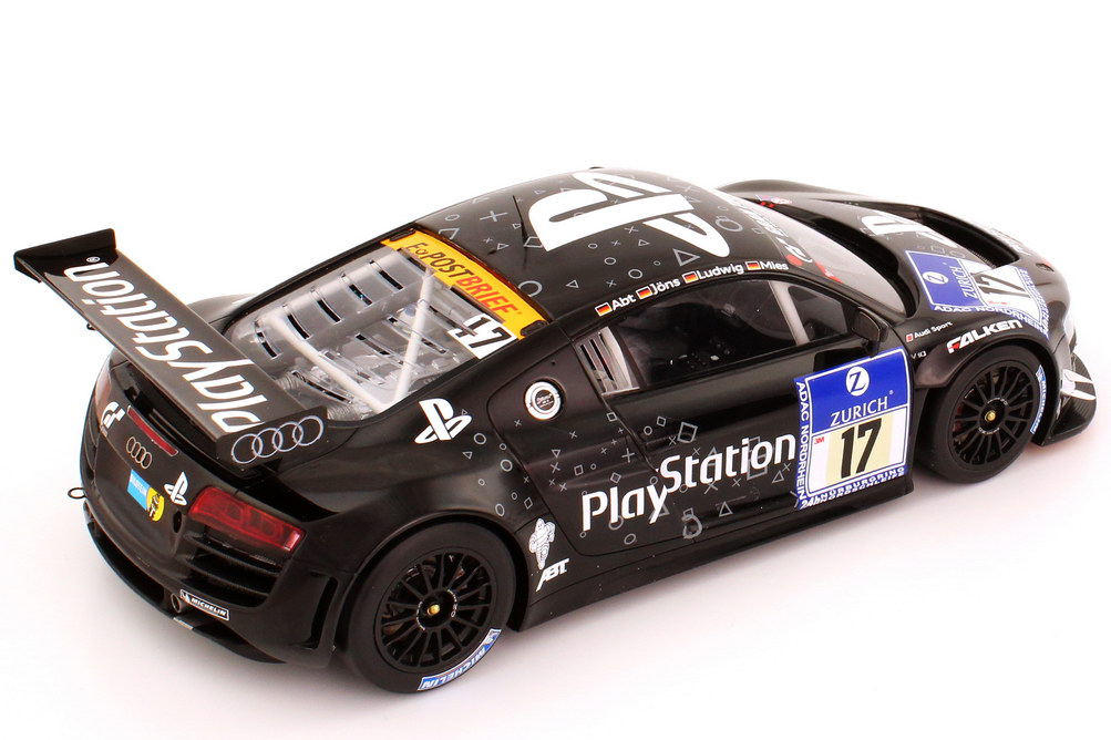 Foto 1:18 Audi R8 LMS 24 Stundenrennen Nürburgring 2011 Abt, Playstation Nr.17, Ludwig / Mies / Joens / Abt Werbemodell Spark 5021118445