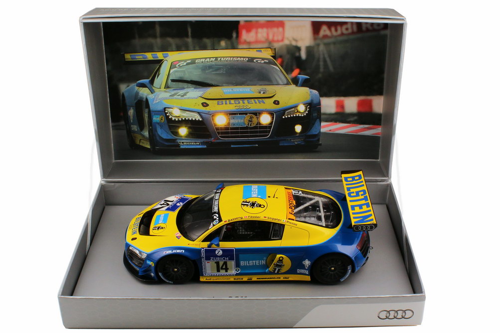 Foto 1:18 Audi R8 LMS 24 Stundenrennen Nürburgring 2011 Phoenix, Bilstein Nr.14, Basseng / Fässler / Stippler Werbemodell Spark 5021118415