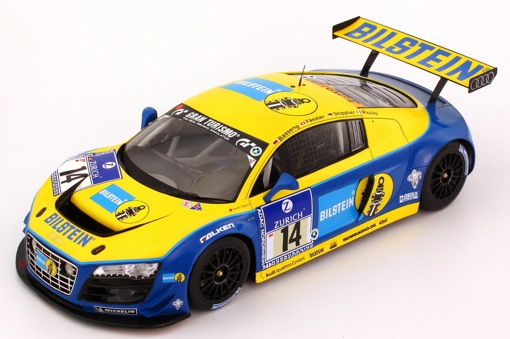Foto 1:18 Audi R8 LMS 24 Stundenrennen Nürburgring 2011 Phoenix, Bilstein Nr.14, Basseng / Fässler / Stippler Werbemodell Spark 5021118415