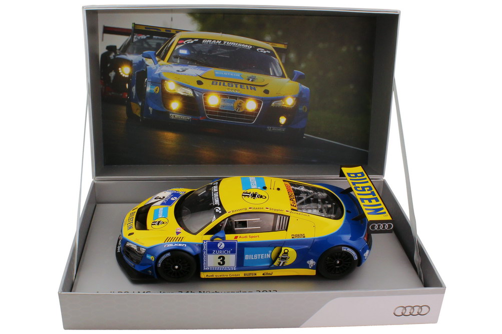 Foto 1:18 Audi R8 LMS ultra 24h Nürburgring 2012 Phoenix Racing, Bilstein Nr.3, Basseng / Haase / Stippler / Winkelhock Werbemodell Spark 5021200335