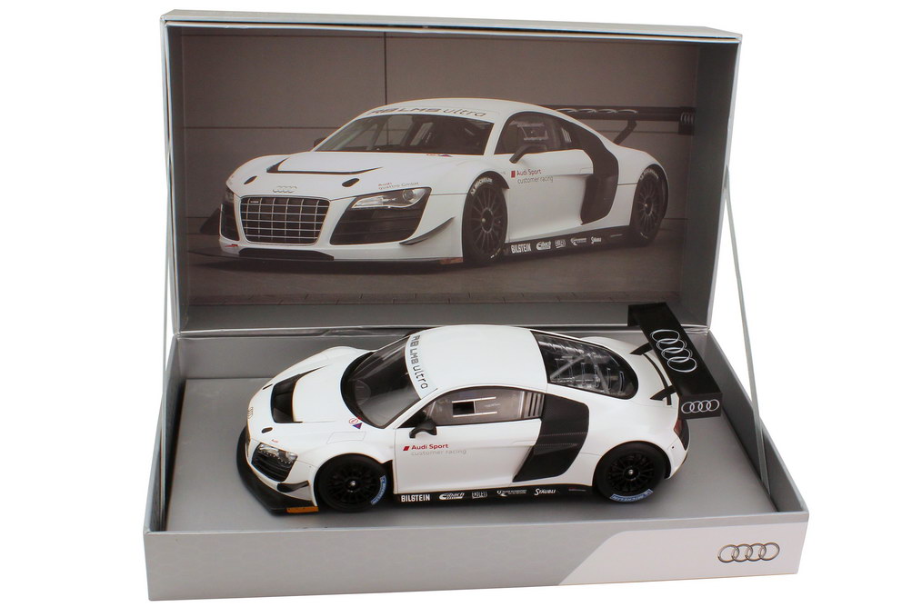 Foto 1:18 Audi R8 LMS ultra weiß Audi Sport customer racing Werbemodell Spark 5021200315