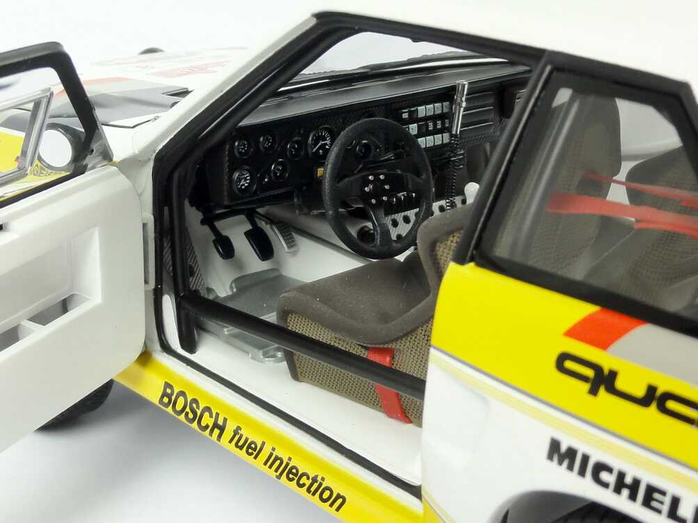 Foto 1:18 Audi Sport quattro Rallye Monte Carlo 1985 HB Audi Team Nr.3, Röhrl / Geistdörfer Werbemodell AUTOart 5031000105